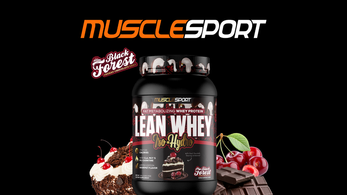 MuscleSport Black Forest Cherry Chocolate Cake Protein