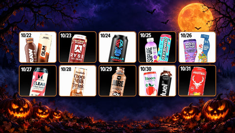 GNC $1 Drink Days October 22 to 31 lineup of energy drinks and protein shakes
