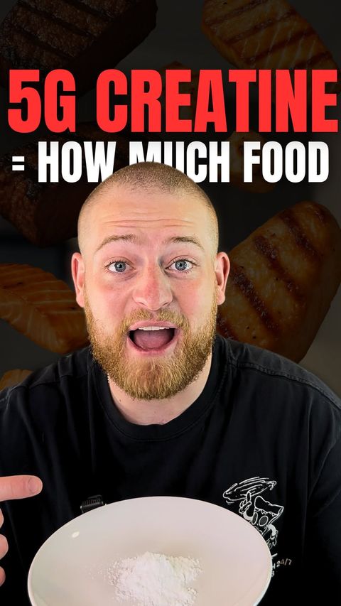 You’d need THIS much food for 5g of creatine … INSANE