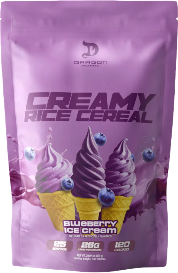 Dragon Pharma Creamy Rice Cereal, Blueberry Ice Cream