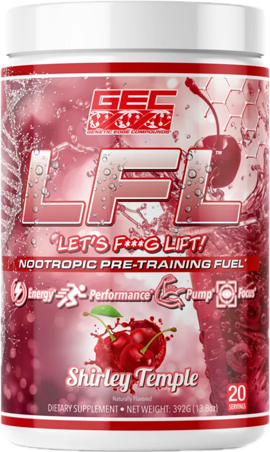 Genetic Edge Compounds LFL pre-workout, Shirley Temple