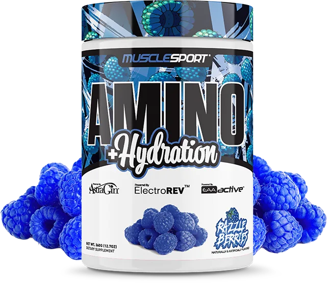 MuscleSport Amino + Hydration, Razzleberries
